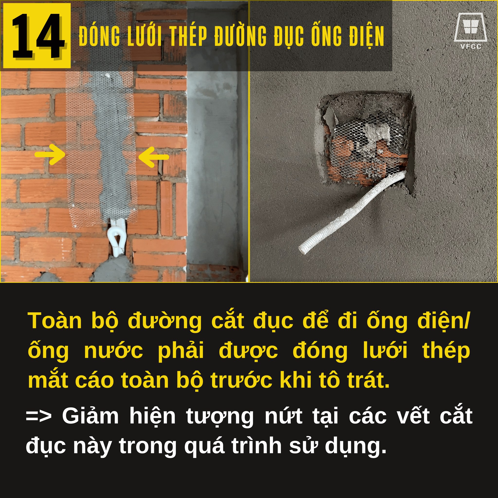 Phương pháp đóng lưới thép đường đục ống điện