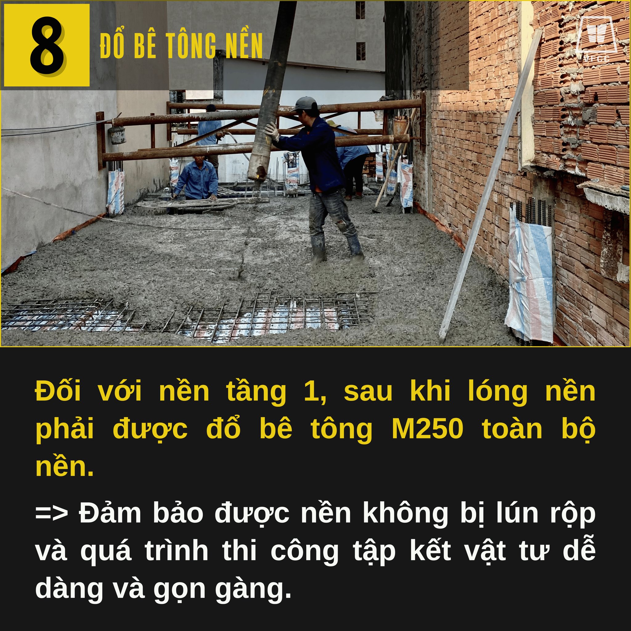 Phương pháp đổ bê tông nền