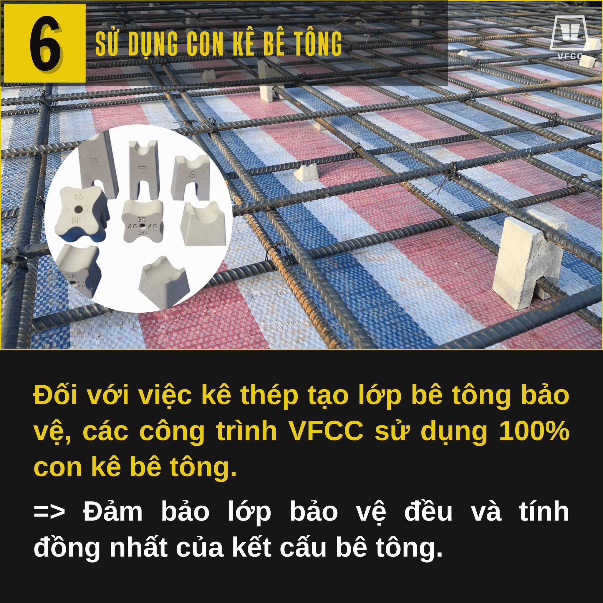 Phương pháp sử dụng con kê bê tông